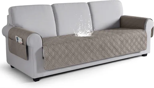 Vista 21 de VANSOFY Funda para Sofá, Fundas de Sofá Impermeables Lavables Forro Protector de Muebles Fundas de Asiento de Sofá Antideslizantes para Perros, Negro