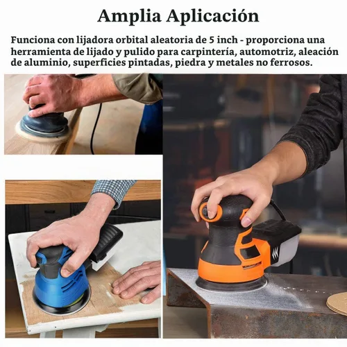 Vista 7 de Discos de lijado de 5 pulgadas con velcro
