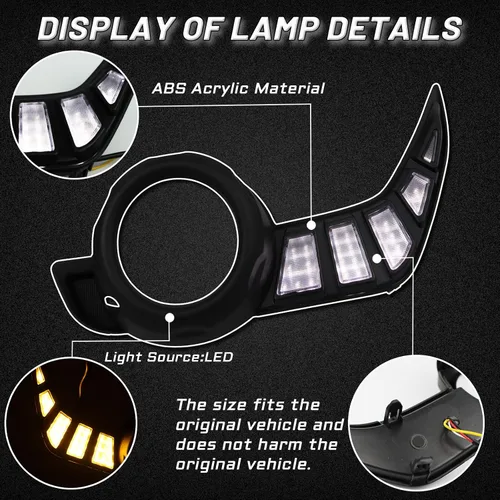 Vista 2 de Switchback - Lámpara LED antiniebla frontal de funcionamiento diurno blanca/ámbar con función de señal de giro LED de destello dinámico