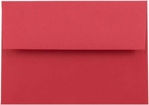 Vista 17 de JAM PAPER Sobres de invitación de colores A1 de 4 barras - 3 5/8 x 5 1/8 - Rojo reciclado - 100