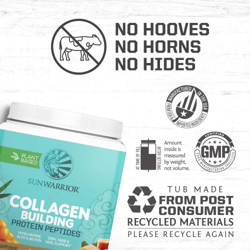 Vista 3 de Polvo de Proteína de Colágeno Vegano para Mujeres con Sílice, Polvo de Colágeno a Base de Plantas con Vitaminas Veganas para Cabello, Piel y Uñas