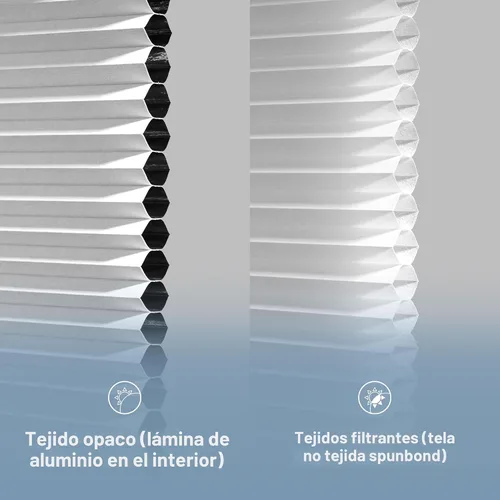 Vista 9 de Boolegon Persianas Sin Taladro para Ventanas Persianas Celulares Opacas Sin Cables Sin Herramientas Persianas de Panal Bajar Fácil Instalación