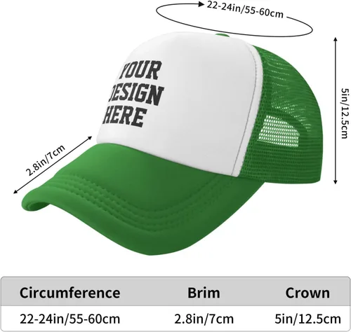 Vista 6 de Sombrero personalizado tu diseño aquí, sombrero personalizado diseña tu propio sombrero clásico para hombre y mujer camionero