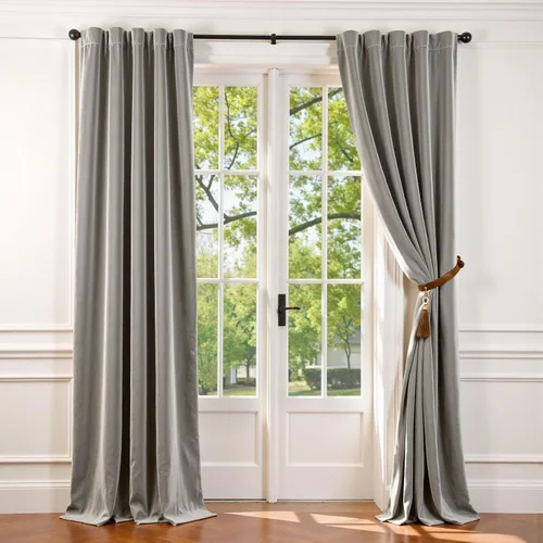 Vista 56 de Lazzzy - Cortinas de terciopelo blanco de 63 pulgadas de largo para sala de estar o dormitorio, cortinas con filtro de luz, aislación térmica