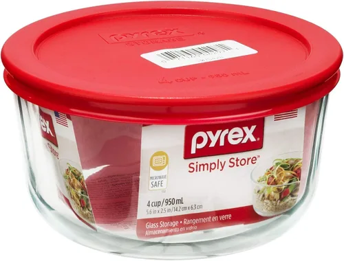 Vista 7 de Pyrex Simply Store - Almacenamiento de alimentos rectangular de vidrio para 6 tazas