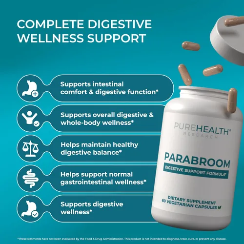 Vista 4 de PUREHEALTH RESEARCH ParaBroom - Soporte intestinal y digestivo - 1 botella