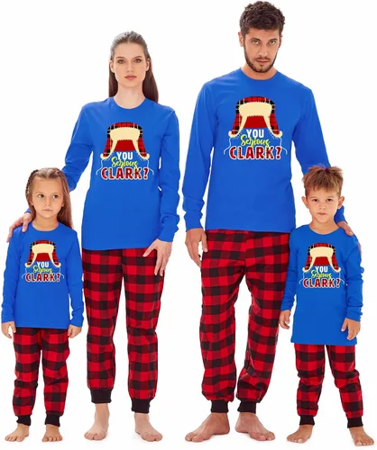 Vista 10 de Camiseta familiar de manga larga con texto en inglés "You Serious Clark Christmas" Top - Athletic Heather