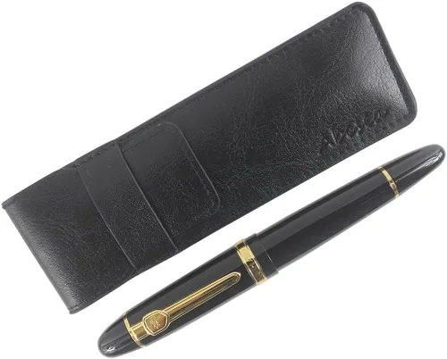 Vista 3 de Expert Deluxe Roller Ball Pen con bolsa para bolígrafo, barril grande, negro y dorado