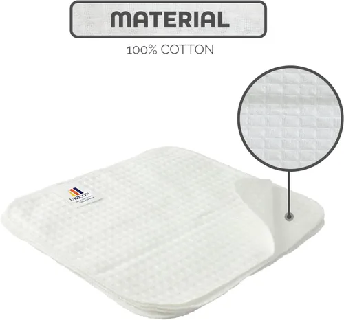 Vista 3 de UBICON Paños de cocina de algodón orgánico, paquete de 5 Tejido de gofre altamente absorbente, algodón orgánico reutilizable, lavable a máquina