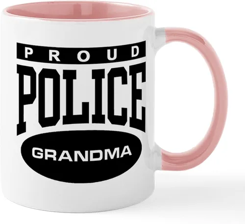 Vista 39 de CafePress Taza de café de cerámica de 11 oz (11.0 fl oz) de Police Mom