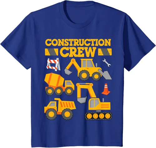Vista 56 de Construction Crew Worker Excavator - Camiseta para niños y niñas Negro