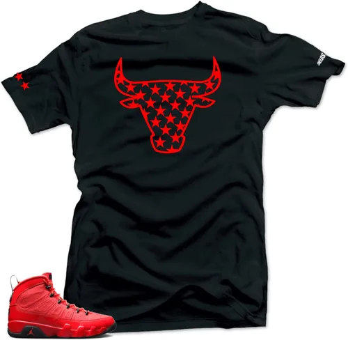 Vista 2 de SNELOS Camisa a juego Jordan 9 Chile Red Match Sneaker Tee