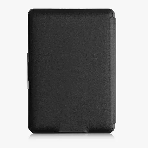 Vista 3 de kwmobile Origami - Funda compatible con Amazon Kindle Paperwhite, funda delgada de piel sintética con soporte, color negro