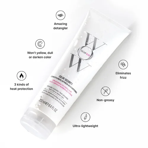 Vista 4 de COLOR WOW Acondicionador de seguridad de color normal a grueso: rica hidratación para cabello grueso, grueso y rizado; desenreda, nutre + añade