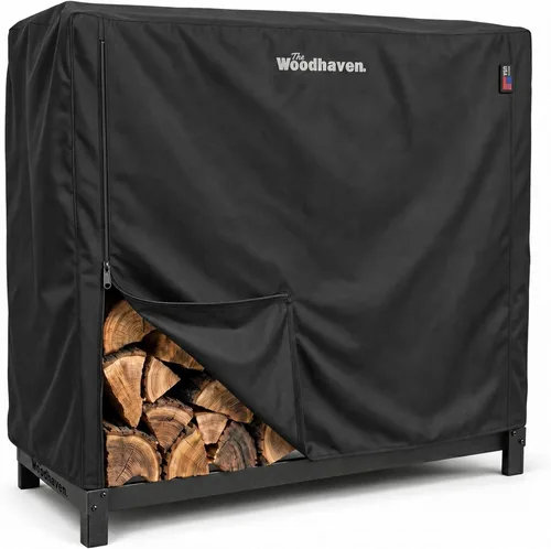 Vista 10 de Woodhaven Cubierta completa impermeable de 3 pies – Cubre 1/8 cable de leña al aire libre – Vinilo reforzado con correas de apertura frontal