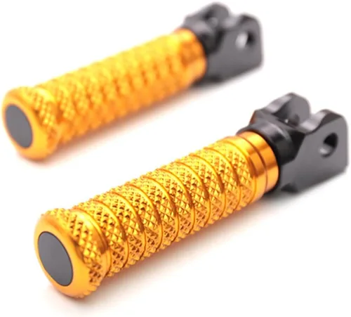 Vista 2 de MC MOTOPARTS Estriberas delanteras POLE Gold CNC compatibles con YZF R3 2015-2017