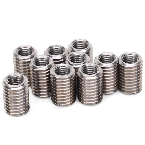 Vista 40 de 10 piezas de inserción de rosca autorroscante, tuerca reductora de acero inoxidable de 0.236 in hembra M3x0.0.197 in macho M5x0.0.315 in