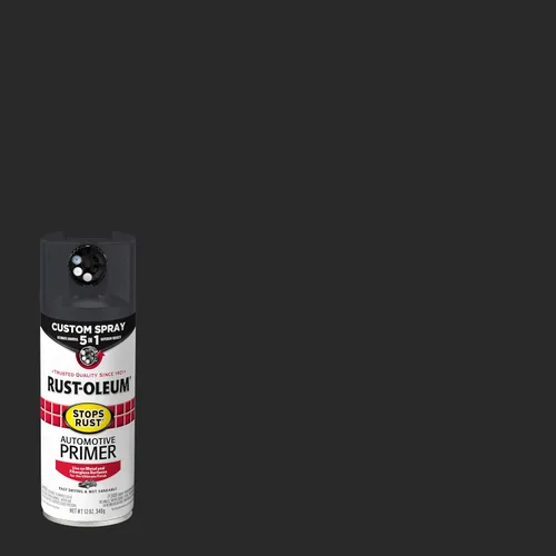 Vista 2 de Rust-Oleum 384757 Stops Rust Custom Spray de imprimación automotriz 5 en 1, 12 oz, gris oscuro mate