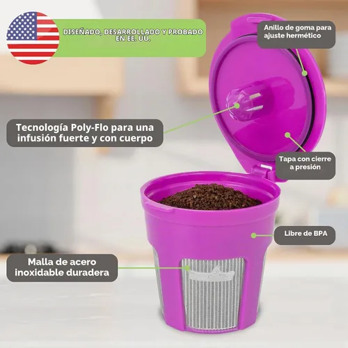 Vista 6 de Perfect Pod Café Fill Deluxe - Cápsula de filtro reutilizable para cafetera