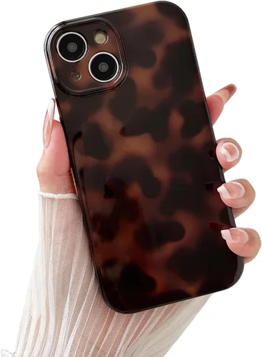 Vista 14 de Huahuacase Funda compatible con iPhone 11, diseño de caparazón de tortuga, retro, ámbar y marrón, estampado de guepardo leopardo, funda protectora