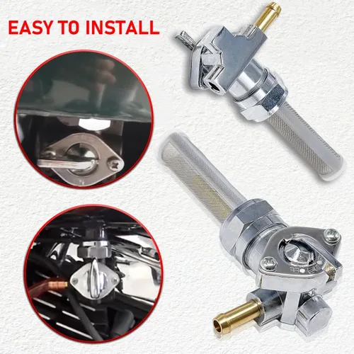 Vista 6 de Válvula de combustible de petcock de 22 mm de salida derecha para Harley Davidson Sportster Big Twin Dyna Fatboy Electra Glide Heritage Softail