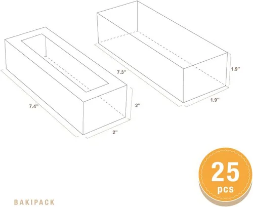 Vista 6 de 25 cajas de macarrones para 6 macarrones, cajas de macarrones dorados con medida interior, 7.3 x 1.9 x 1.9 pulgadas, cajas de regalo de macarons