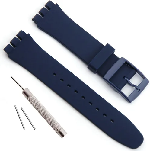 Vista 39 de Correa de reloj de goma de silicona/correa de reloj de repuesto para Swatch (0.669 in 0.748 in 0.787 in)