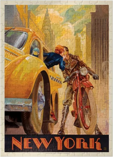 Vista 8 de MyPuzzle New York Minute, Vintage Poster - Rompecabezas prémium de 100 piezas para adultos