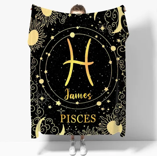 Vista 16 de Manta personalizada de acuario, manta de franela suave con horóscopo, acogedora y ligera para sofá y cama, regalo práctico, unisex, talla XS, 40 x
