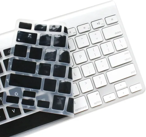 Vista 4 de ProElife Funda protectora de teclado de silicona ultrafina para teclado inalámbrico Apple con Bluetooth MC184LL/B (modelo A1314, diseño de EE. UU.)