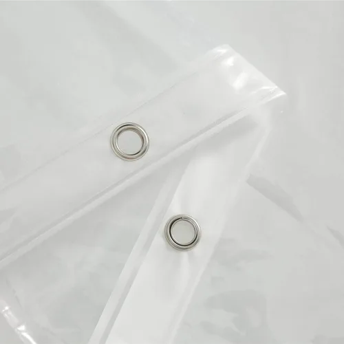 Vista 6 de AooHome Eva - Forro de ducha pequeño de 36 x 72 pulgadas, cortina de baño transparente de calibre 8 con ganchos, imanes inferiores, impermeable