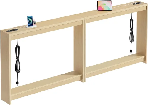Vista 11 de FAVOOSTY Mesa de sofá de 39.4 pulgadas, mesa de consola estrecha y delgada para sala de estar, pasillo, entrada, mesa decorativa con almacenamiento