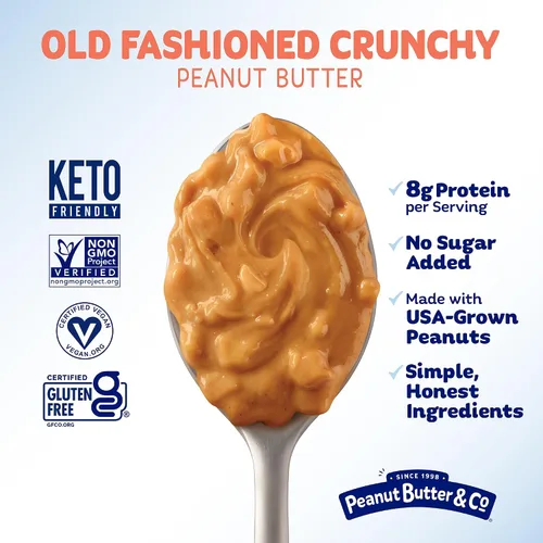 Vista 5 de Peanut Butter & Co. mantequilla de maní Mantequilla de maní simplemente crujiente. Non-GMO Project Verified, Gluten Free, Kosher, 8g Protein, No