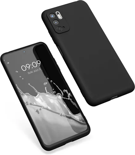 Vista 8 de kwmobile Funda compatible con Xiaomi Redmi Note 10 5G - Funda protectora de silicona TPU suave y delgada - Negro mate