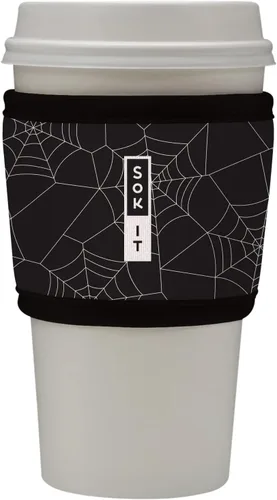 Vista 140 de Sok It HotSok Coffee & Tea - Funda de neopreno con aislamiento reutilizable (floral abstracto)