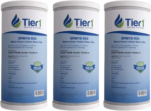 Vista 9 de Tier1 Filtro de agua de 0.5 micrones, 10 x 4.5 Cartucho de repuesto para filtro de bloque de carbono para toda la casa Reemplazo para filtro