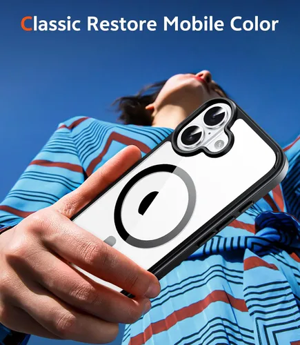 Vista 7 de FNTCASE Funda Transparente para iPhone 17: Fundas Magnéticas para Teléfono con Protector de Pantalla a Prueba de Caídas Compatible con Magsafe