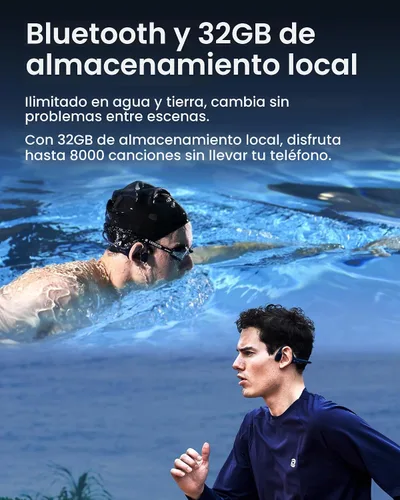 Vista 4 de mojawa Auriculares deportivos inteligentes HaptiFit Terra, IP68, MP3 de 32 Cardenal Rojo Blaz