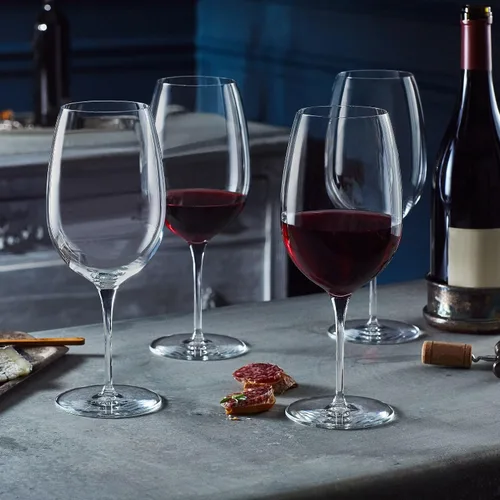 Vista 2 de Libbey Signature Kentfield - Juego de 4 copas de vino sin plomo de 20 onzas para vino tinto, blanco y rosado, aptas para lavavajillas, viene con una