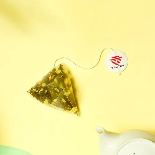 Vista 2 de TAETEA Puerh - Bolsas de té, paquete surtido de bolsitas de té Pu-erh con té Puerh fermentado envejecido, hojas sueltas, 12 bolsas (jazmín)