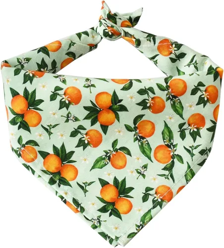 Vista 11 de Bubblepup Bandana para perro, 1 bandana de verano para perro, cómodas bandanas de algodón para perro niño y niña, bufanda triangular para perros