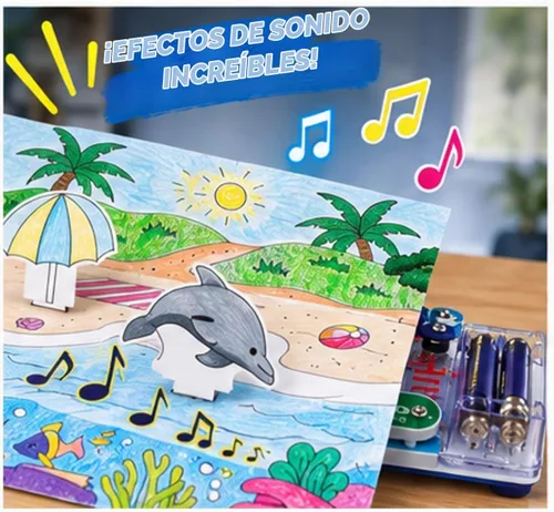 Vista 4 de SNAP CIRCUITS Snap & Draw STEM STEAM - Juguete de arte y ciencia para niños