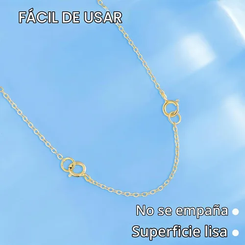 Vista 6 de Extensores de collar para mujer, extensor de pulsera de oro, extensión de joyería de cadena dorada para tobillera para mujer, juego de 2 piezas