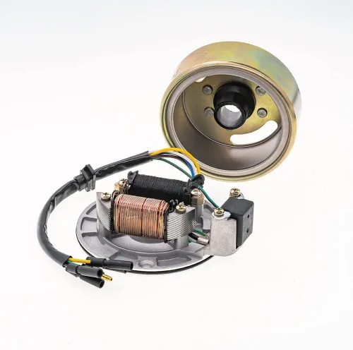 Vista 2 de Kit de rotor de 2 bobinas de encendido Magneto de estator de volante ATV Magneto placa de estator para 50cc 70cc 90cc 110cc 125cc Taotao Kazuma SSR