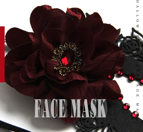 Vista 5 de Máscaras faciales con diamantes de imitación, color negro, brillante, para carnaval, Mardi Gras, para Halloween, Navidad, cosplay, fiesta, baile