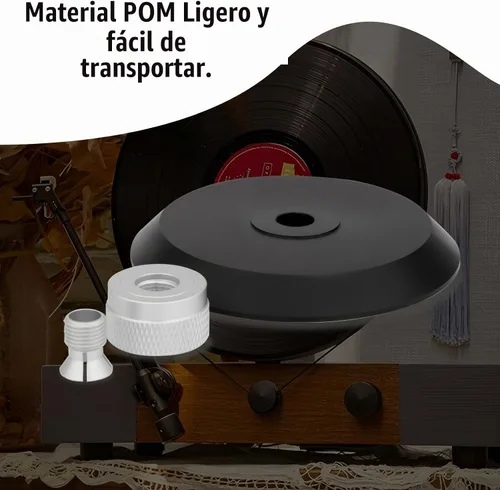 Vista 3 de Preffair Estabilizador de Peso de Discos Audiófilo POM Abrazadera de Peso para Tocadiscos para Reproductor de Discos LP HiFi Accesorios de Discos