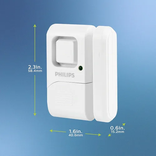 Vista 2 de Philips Alarma de seguridad personal para ventanas y puertas, paquete de 4