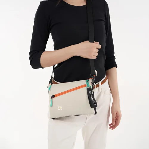 Vista 2 de Sherpani Zoom, bolso cruzado pequeño, bolso cruzado de nailon, bolso cruzado ligero, bolsa doble elegante