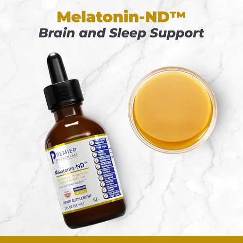 Vista 2 de Premier Research Labs Melatonina-ND - Melatonina líquida, melatonina líquida para adultos, gotas sublinguales de melatonina, hechas con ingredientes