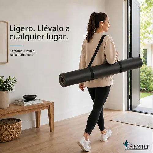 Vista 6 de ProStep by FlooringInc - Rollo reversible para pista de baile Marley, suelo de baile portátil de vinilo enrollable para ballet, jazz, moderno